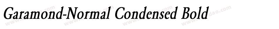 Garamond-Normal Condensed Bold Italic字体转换